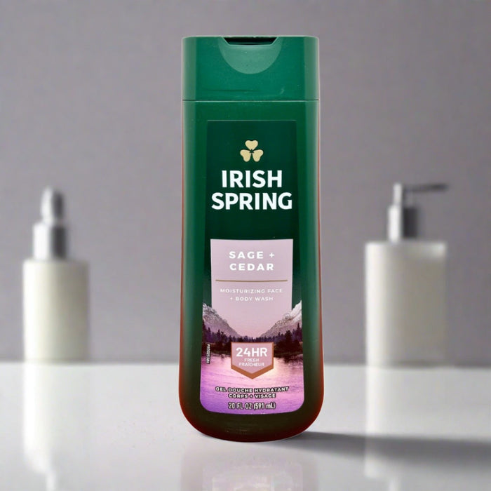 Irish Spring Sage + Cedar Face+Body Wash 591ml