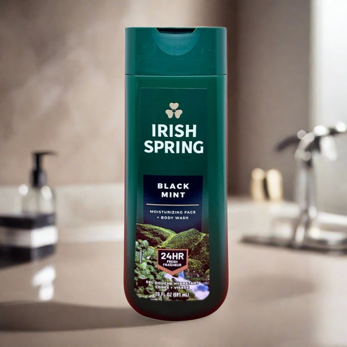 Irish Spring Black Mint Face+Body Wash 591ml