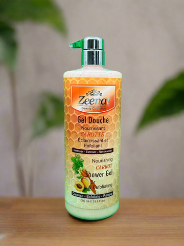 Zeenat Carrot Clarifying & Exfoliating Shower Gel 1000 ml/33 oz