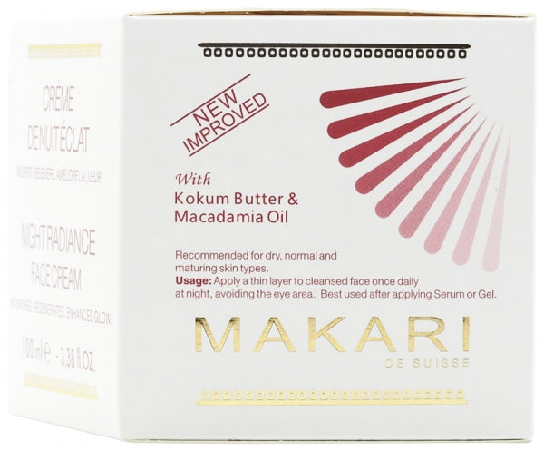 Makari Night Radiance Face Cream w/ Kokum Butter & Macadamia Oil 3.35oz/100 ml
