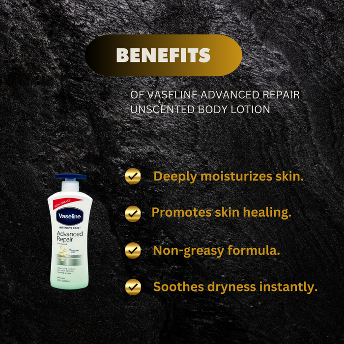 Vaseline Advanced Repair Unscented Body Lotion
