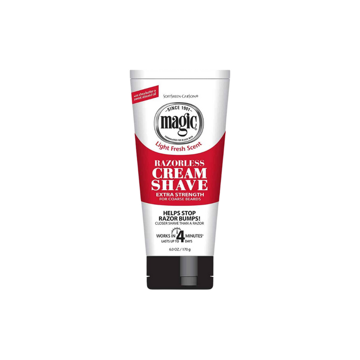 Magic Razorless Cream Shave Extra Strength 6 oz Red