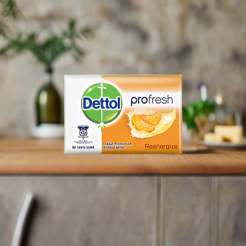 Dettol Anti-Bacterial Bar Soap, Re-Energize, 105g / 3.7oz Pack of 6
