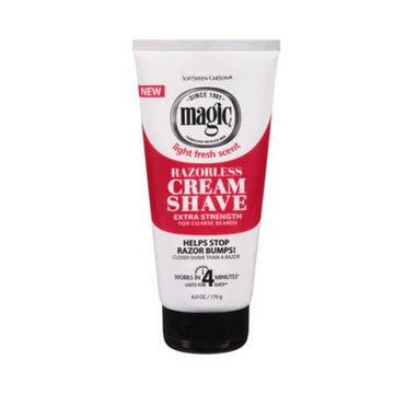 Magic Razorless Cream Shave Extra Strength 6 oz Red